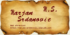 Marjan Srdanović vizit kartica